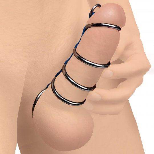 Leather and Steel Gates of Hell Cock Ring - The Dildo Hub