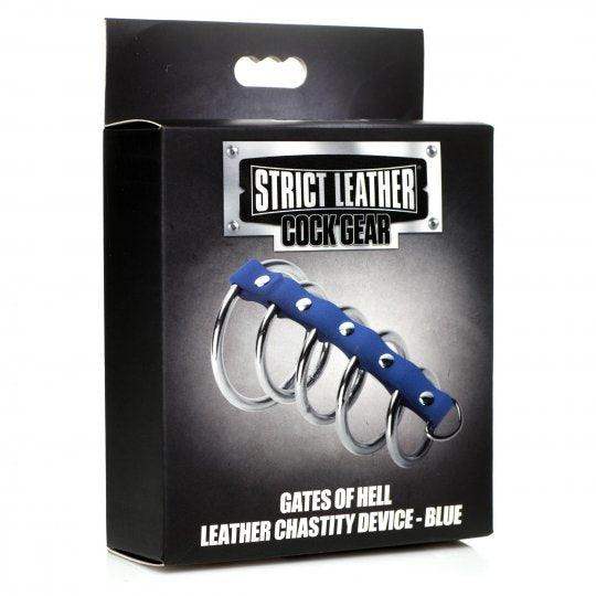 Leather and Steel Gates of Hell Cock Ring - The Dildo Hub