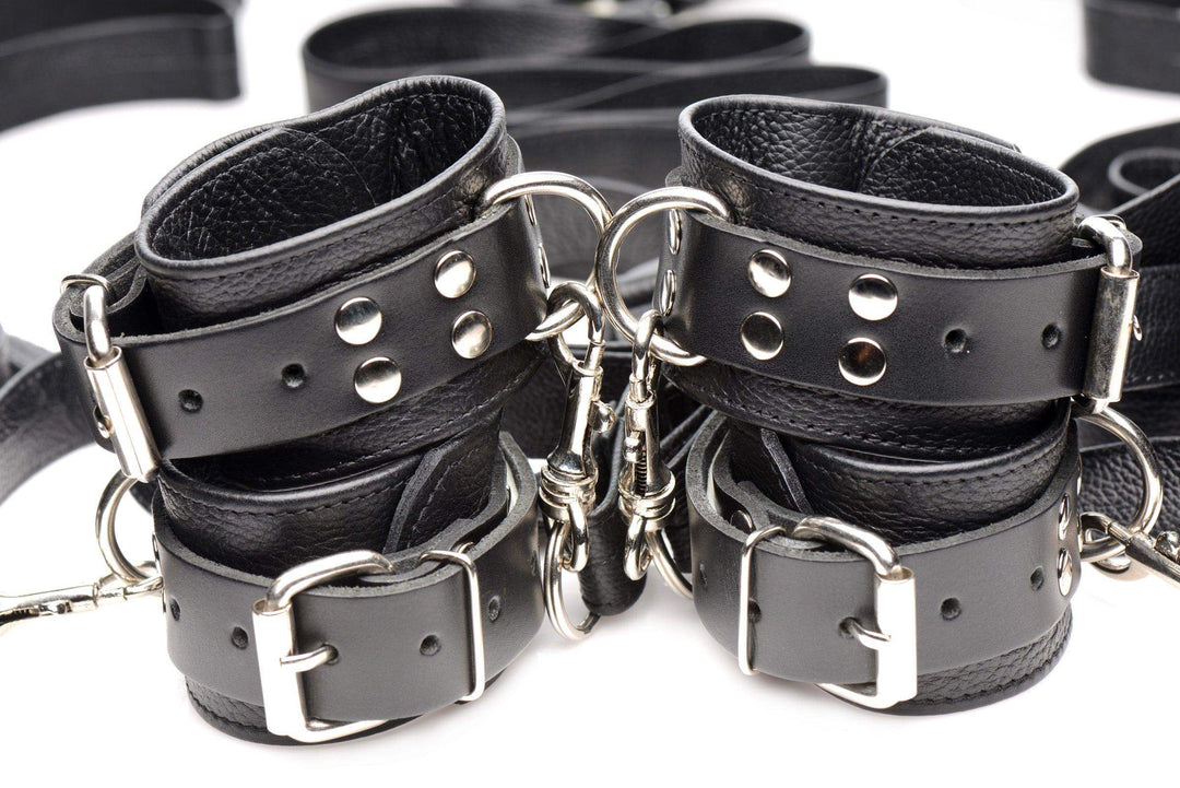 Leather Bed Restraint Kit - The Dildo Hub