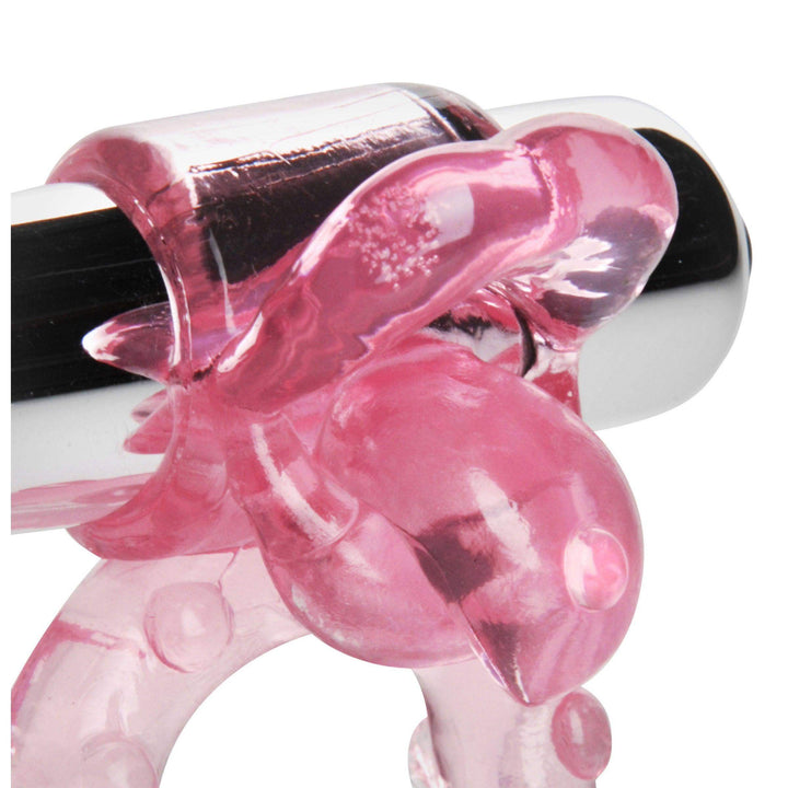 Lick Her Pierced Tongue Vibrating Cock Ring - The Dildo Hub