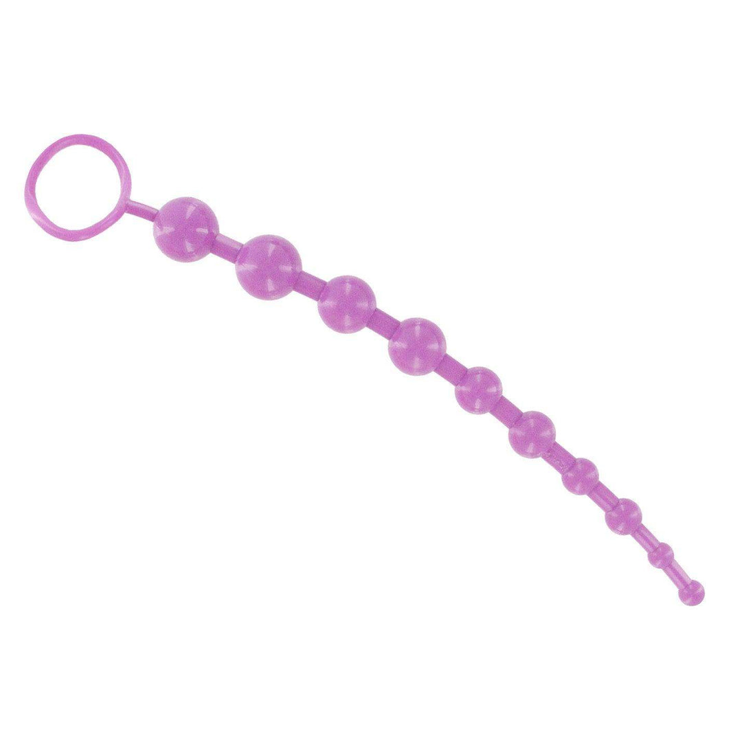 Long Anal Beads - Purple - The Dildo Hub