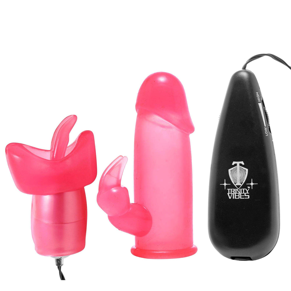 Luv Flicker Plus Vibrating Bullet with Attachments - The Dildo Hub