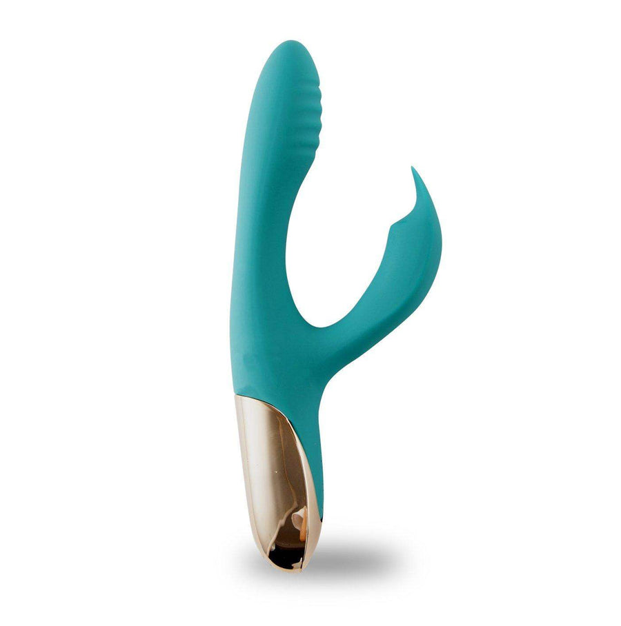 Maia Skyler Rechargeable Silicone Bendable Rabbit Vibrator Green - The Dildo Hub