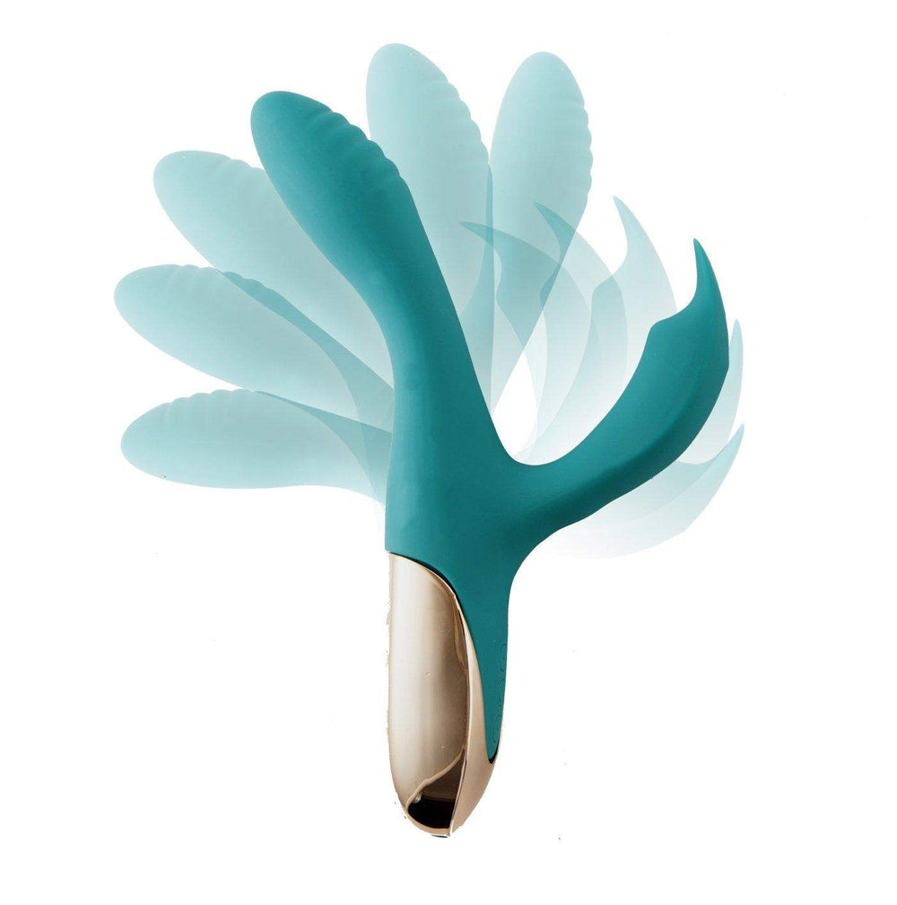 Maia Skyler Rechargeable Silicone Bendable Rabbit Vibrator Green - The Dildo Hub