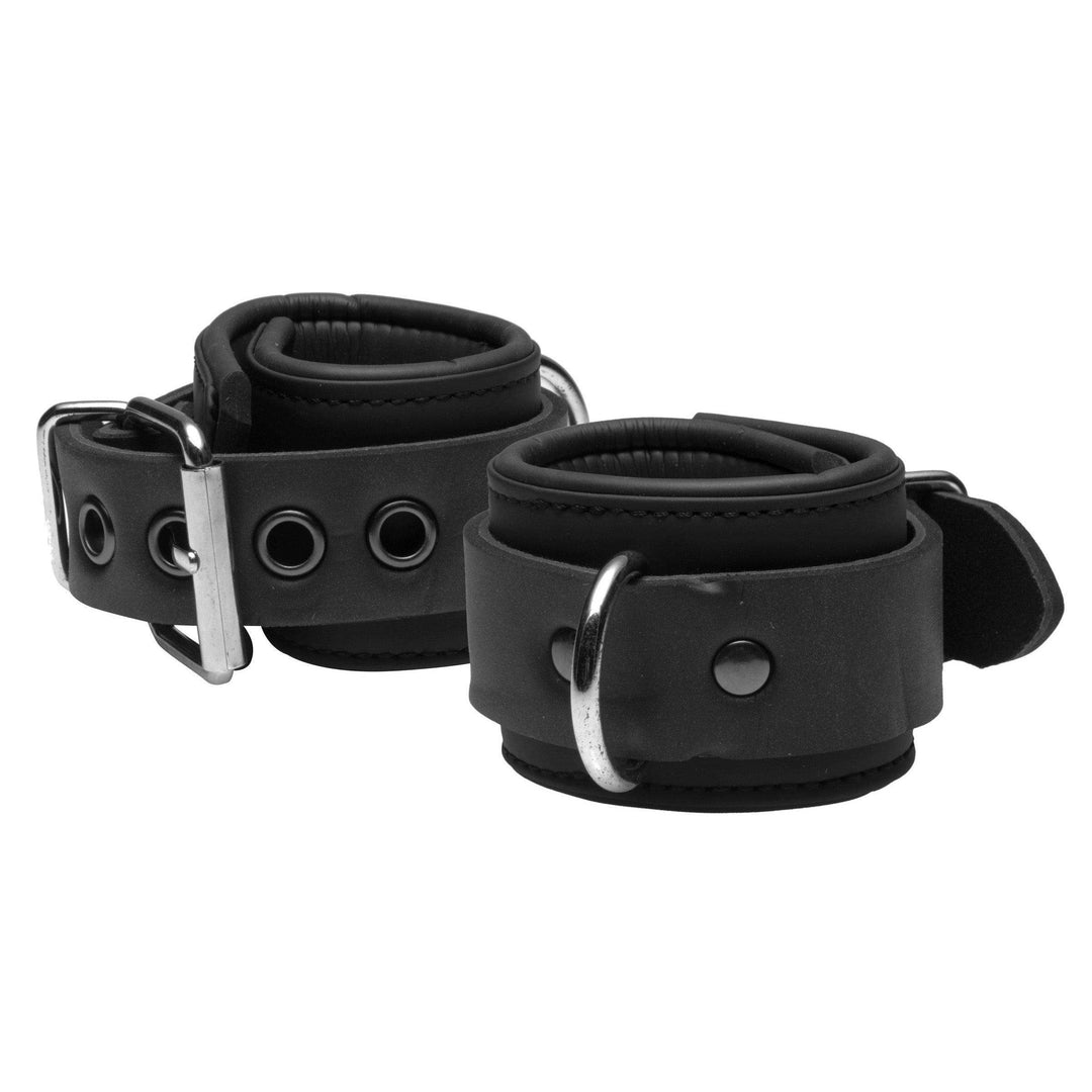 Neoprene Buckle Cuffs with Locking Chain Kit - The Dildo Hub