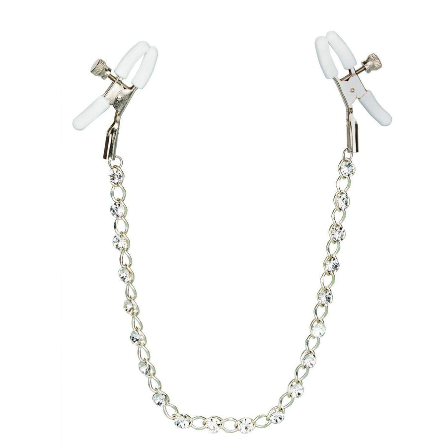 Nipple Play Crystal Chain Nipple Clamps | CalExotics - The Dildo Hub