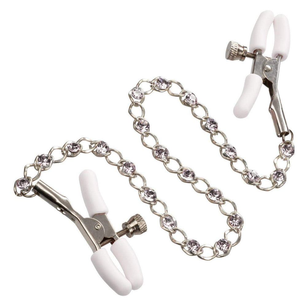 Nipple Play Crystal Chain Nipple Clamps | CalExotics - The Dildo Hub