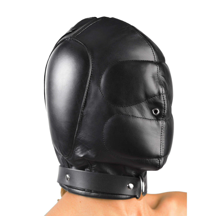 Padded Leather Hood - MediumLarge - The Dildo Hub