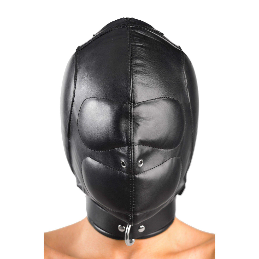 Padded Leather Hood - MediumLarge - The Dildo Hub