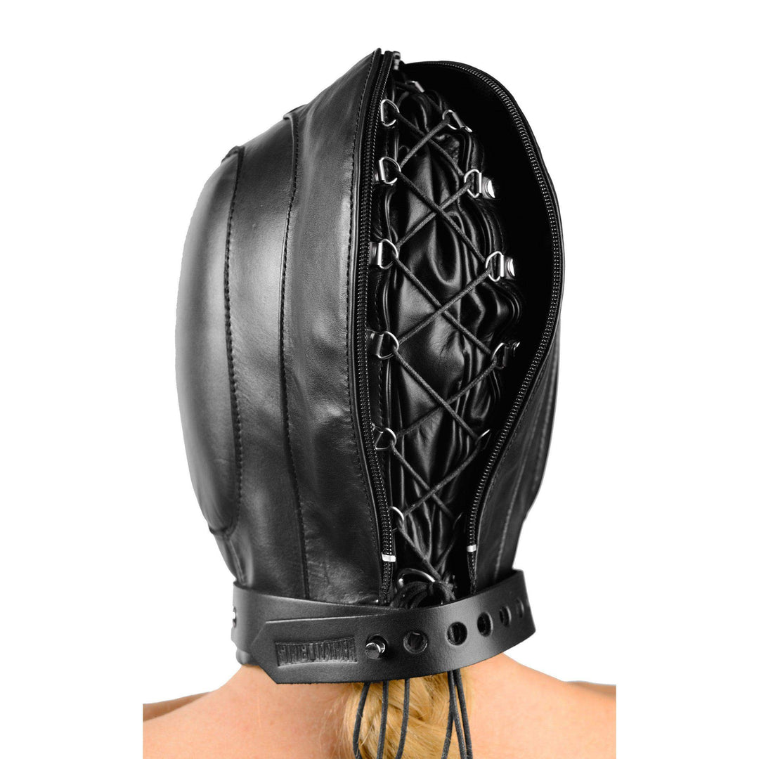 Padded Leather Hood - MediumLarge - The Dildo Hub