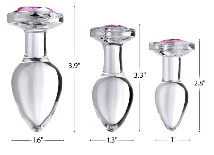 Pink Gem Glass Anal Plug - Small - The Dildo Hub