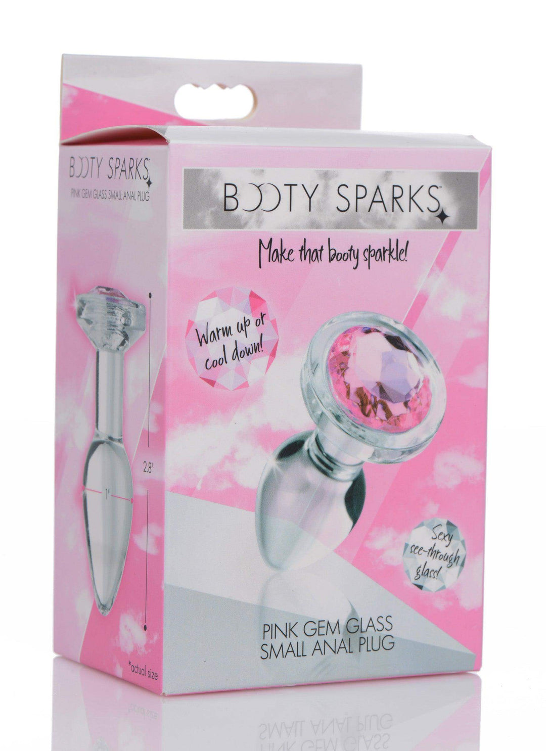 Pink Gem Glass Anal Plug - Small - The Dildo Hub