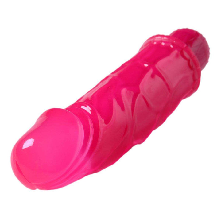 Pink Vibrating 6.75 inch Jelly Dong - The Dildo Hub