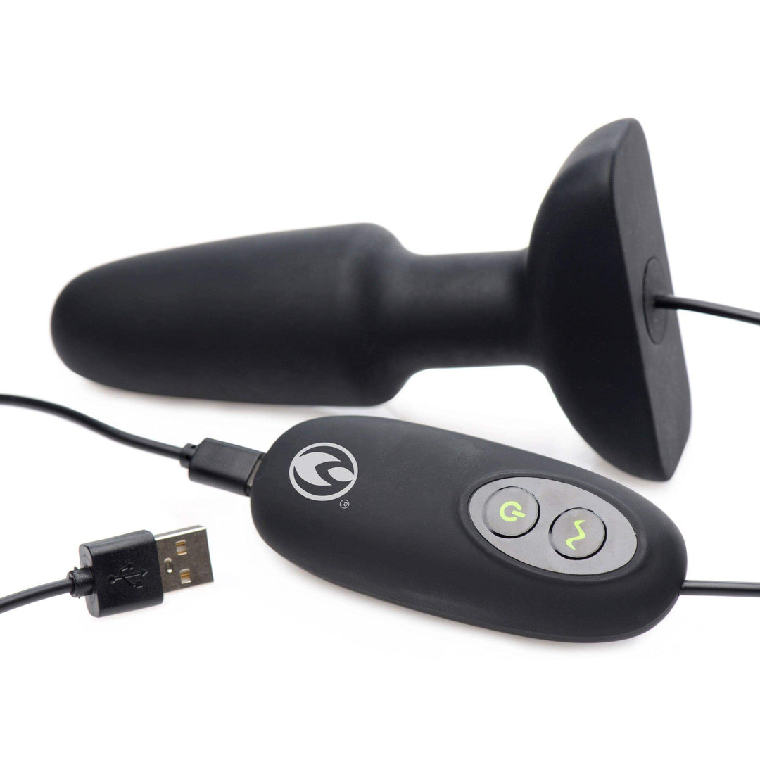 Popper Plug 7x Rechargeable Vibrating Silicone Anal Plug- Large - The Dildo Hub