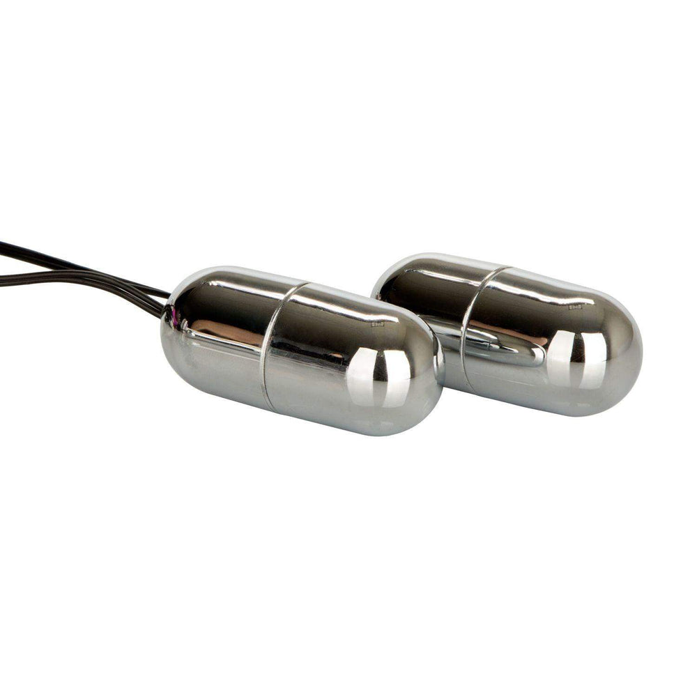 Power Play Dual Silver Vibrating Bullet | CalExotics - The Dildo Hub