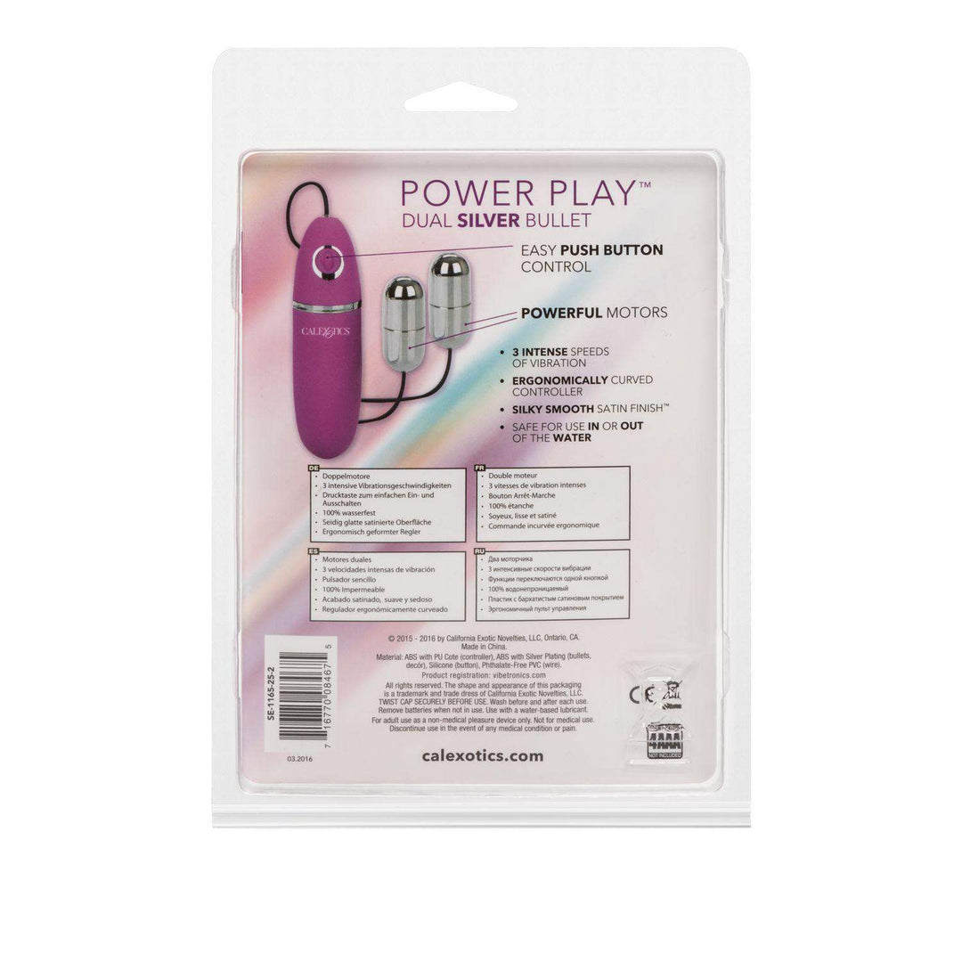 Power Play Dual Silver Vibrating Bullet | CalExotics - The Dildo Hub