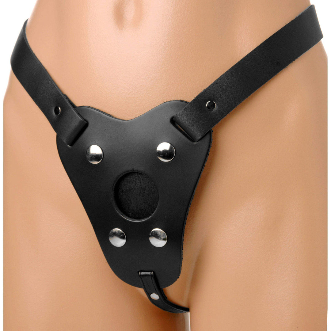 Professional Leather Strap-On Dildo Harness - The Dildo Hub