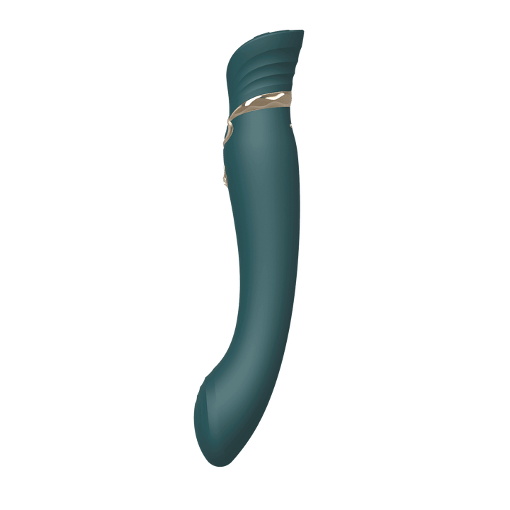 Queen Set G-spot PulseWave Vibrator with Suction Sleeve Jewel Green - The Dildo Hub