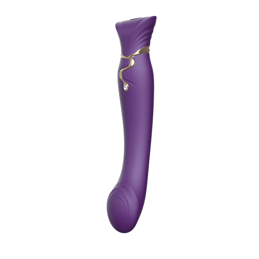 Queen Set G-spot PulseWave Vibrator with Suction Sleeve Twilight Purple - The Dildo Hub