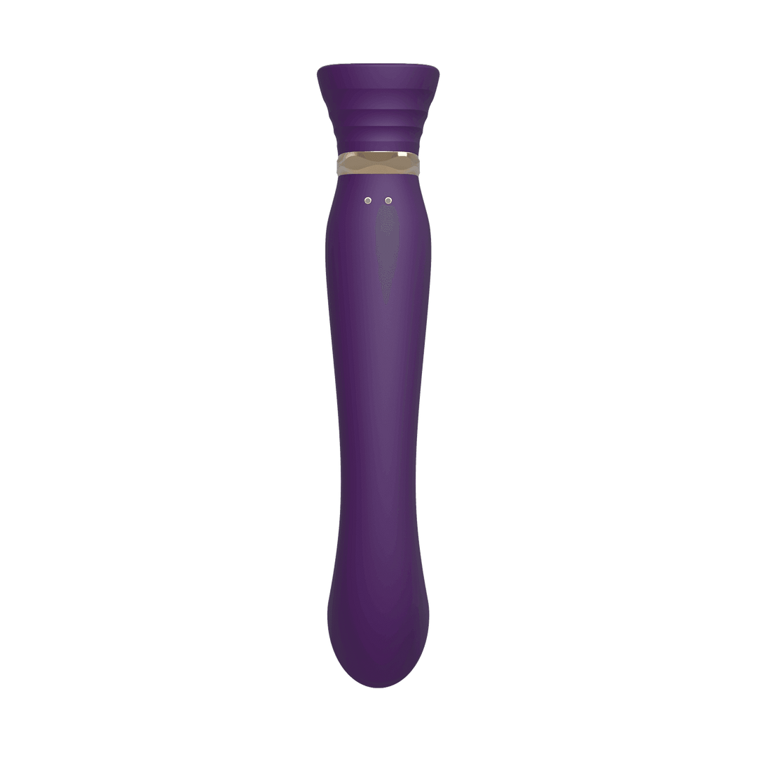 Queen Set G-spot PulseWave Vibrator with Suction Sleeve Twilight Purple - The Dildo Hub