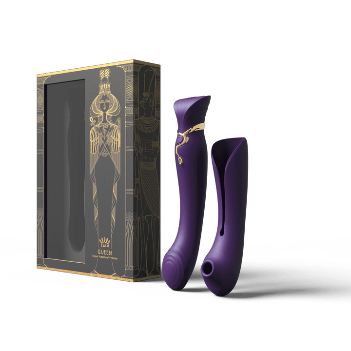 Queen Set G-spot PulseWave Vibrator with Suction Sleeve Twilight Purple - The Dildo Hub