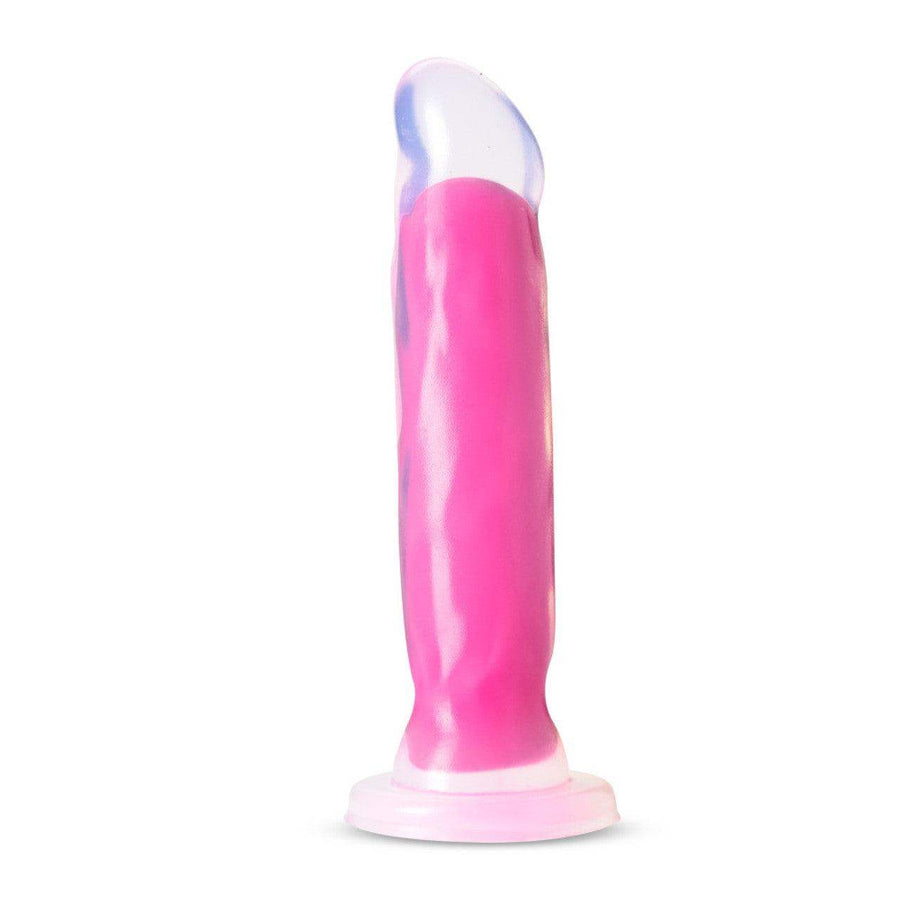 Realistic Dildo Neo Elite Glow in the Dark Marquee-Neon Pink 8" - The Dildo Hub