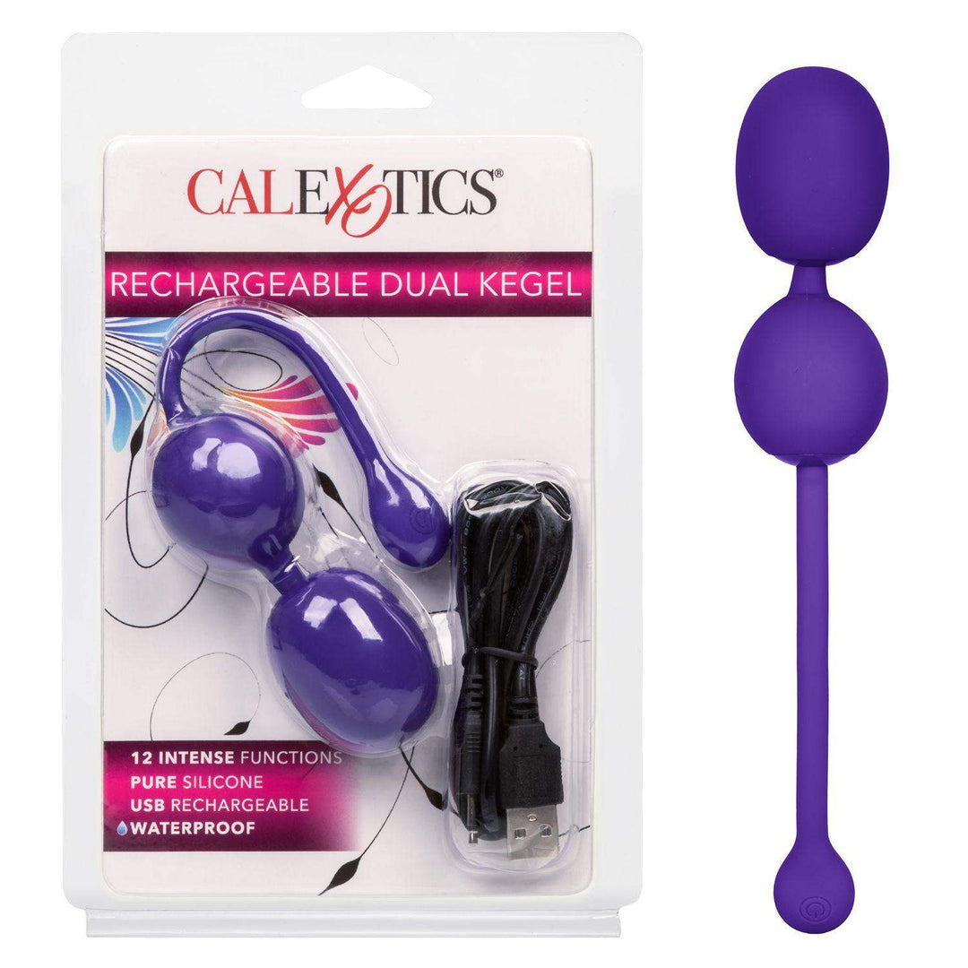 Rechargeable Dual Vibrating Kegel Balls - Purple | CalExotics - The Dildo Hub