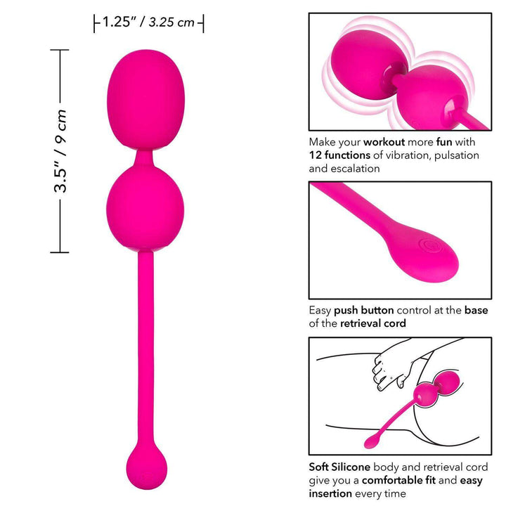 Rechargeable Dual Vibrating Kegel - Pink | CalExotics - The Dildo Hub