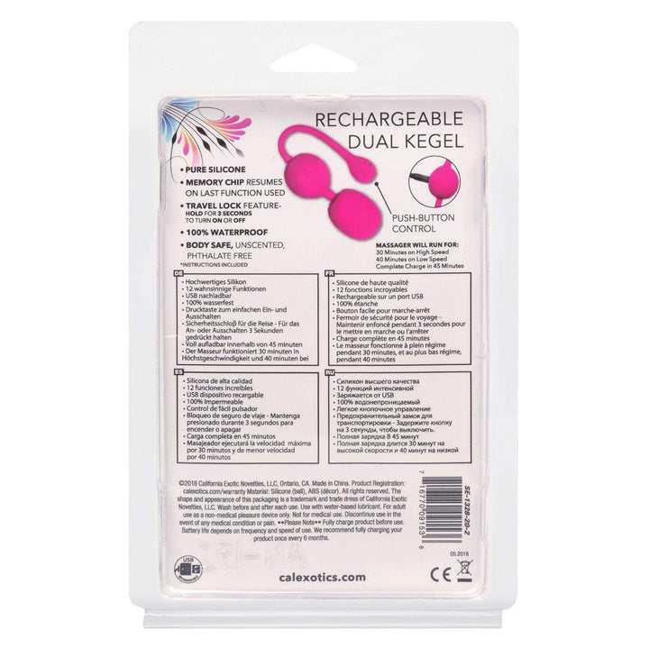 Rechargeable Dual Vibrating Kegel - Pink | CalExotics - The Dildo Hub