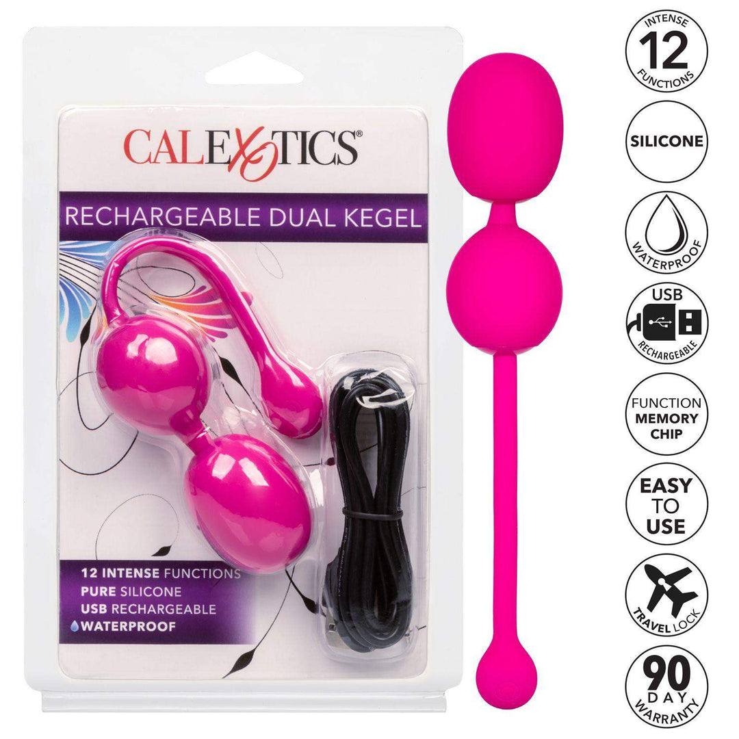 Rechargeable Dual Vibrating Kegel - Pink | CalExotics - The Dildo Hub