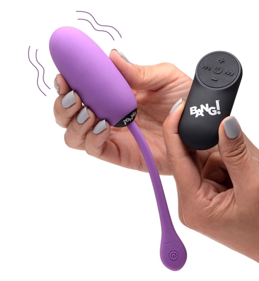 Remote Control 28X Silicone Plush Egg - Purple - The Dildo Hub