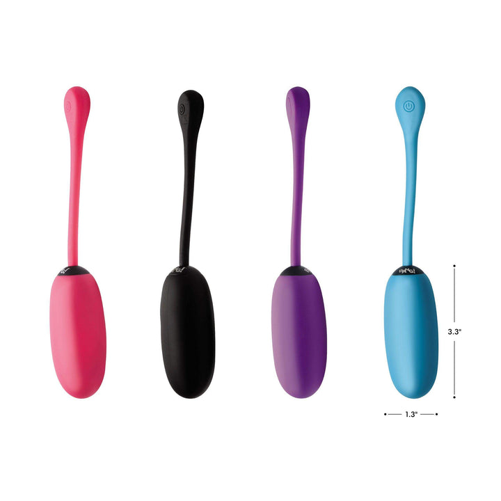 Remote Control 28X Silicone Plush Egg - Purple - The Dildo Hub