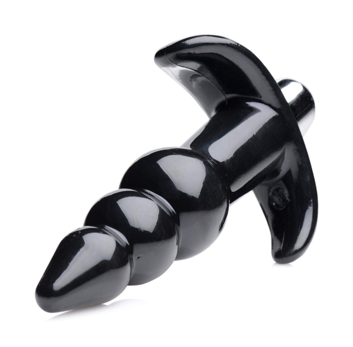 Ribbed Vibrating Butt Plug - Black - The Dildo Hub