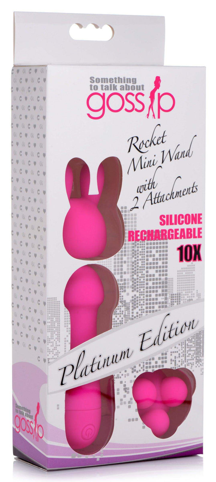 Rocket Mini Wand with 2 Attachments - The Dildo Hub