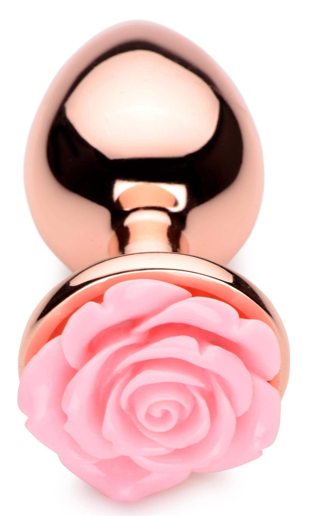 Rose Gold Anal Plug with Pink Flower - Large | Booty Sparks - The Dildo Hub