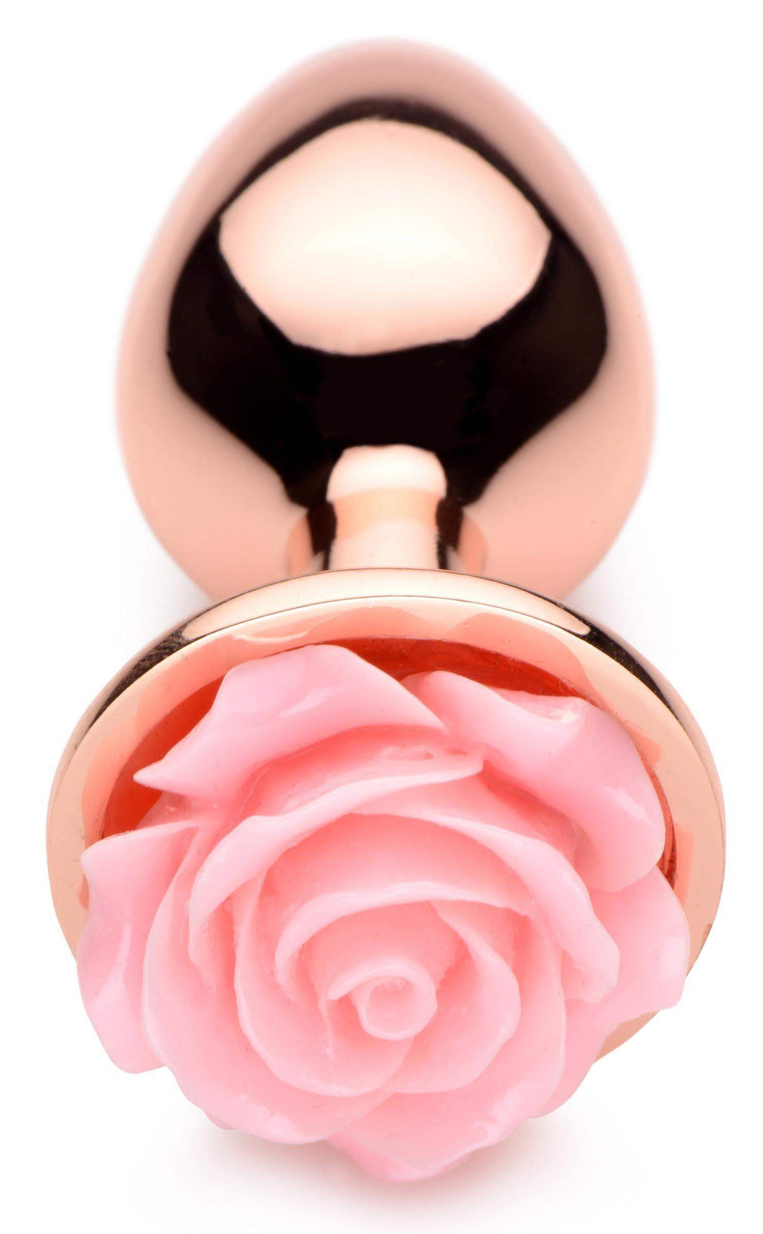 Rose Gold Anal Plug with Pink Flower - Small | Booty Sparks - The Dildo Hub