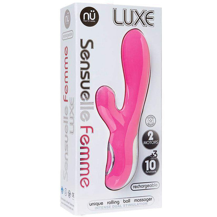 Sensuelle Femme Luxe 10 Function Rabbit Massager - Pink - The Dildo Hub
