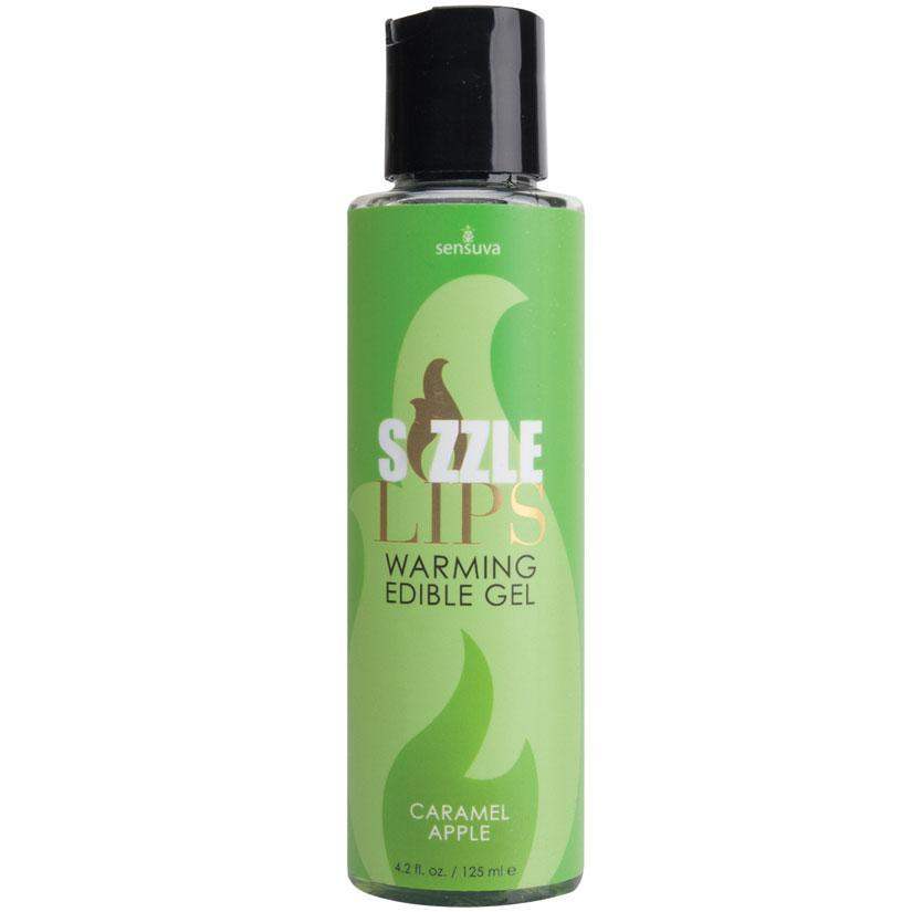 Sensuva Sizzle Lips Warming Edible Gel - Caramel Apple - 4.2 Oz. - The Dildo Hub