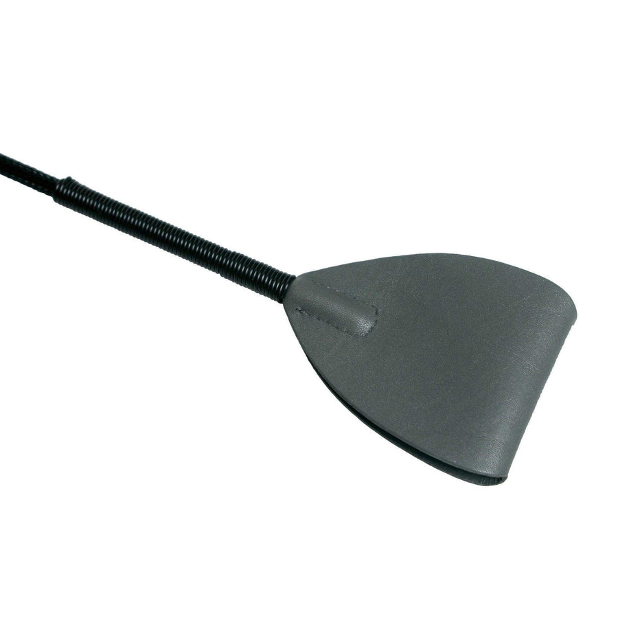 Shadow Grey Leather Riding Crop - The Dildo Hub