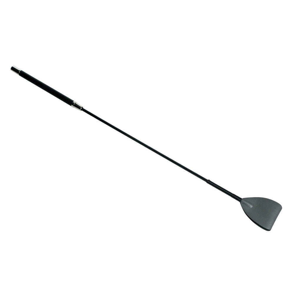 Shadow Grey Leather Riding Crop - The Dildo Hub