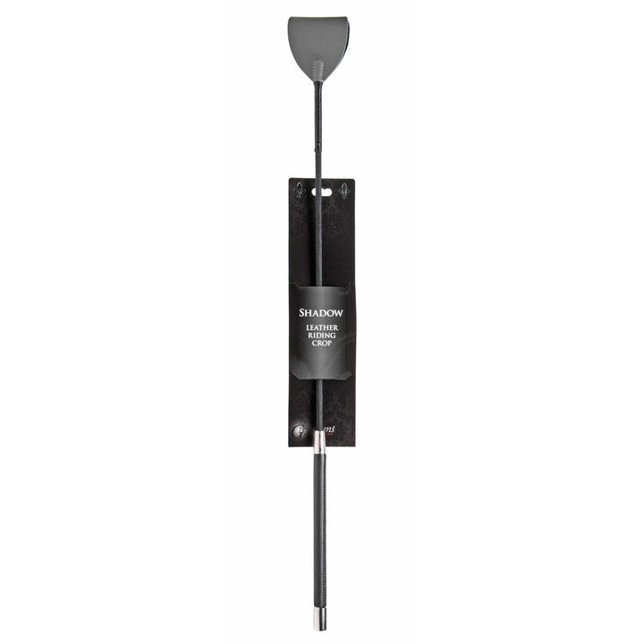 Shadow Grey Leather Riding Crop - The Dildo Hub