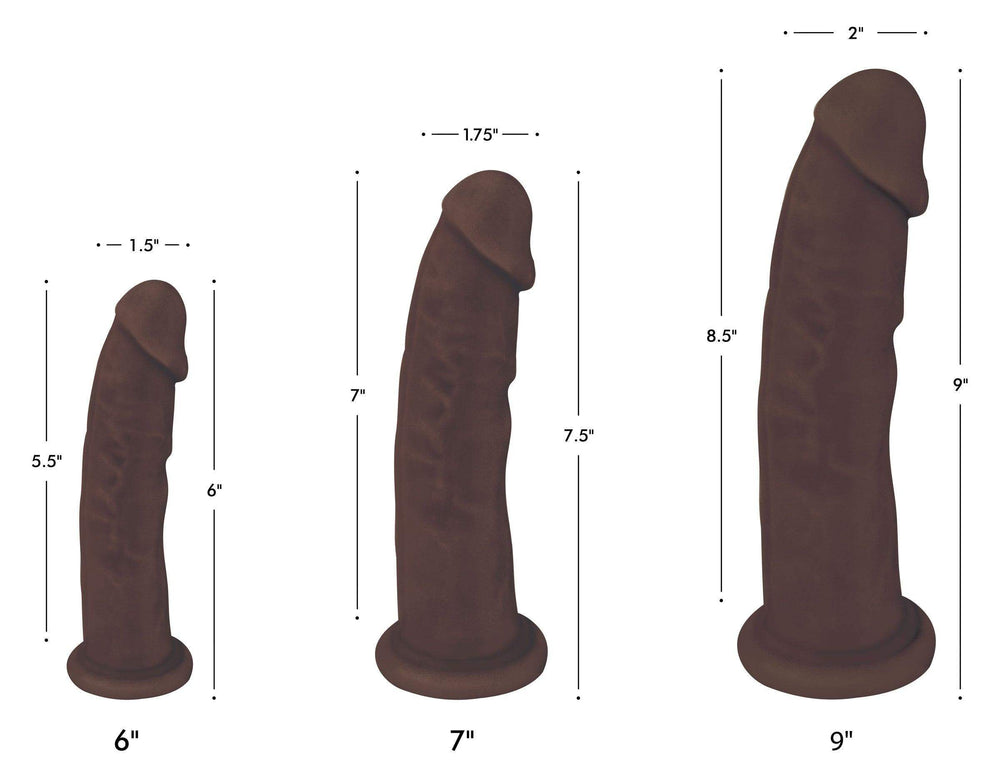 Silexpan Dark Hypoallergenic Silicone Dildo - 9 Inch - The Dildo Hub