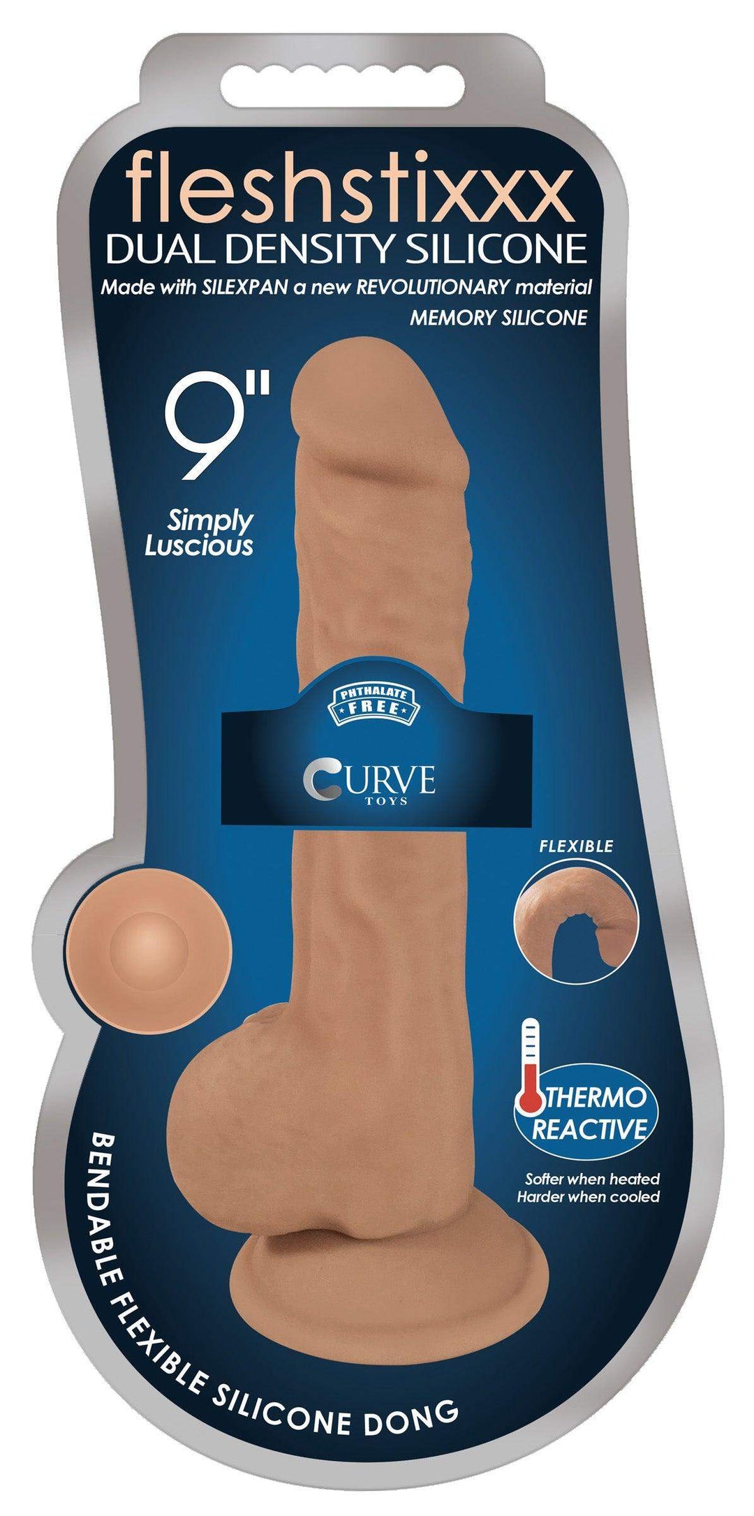 Silexpan Hypoallergenic Light Silicone Dildo with Balls - 9 Inch - The Dildo Hub