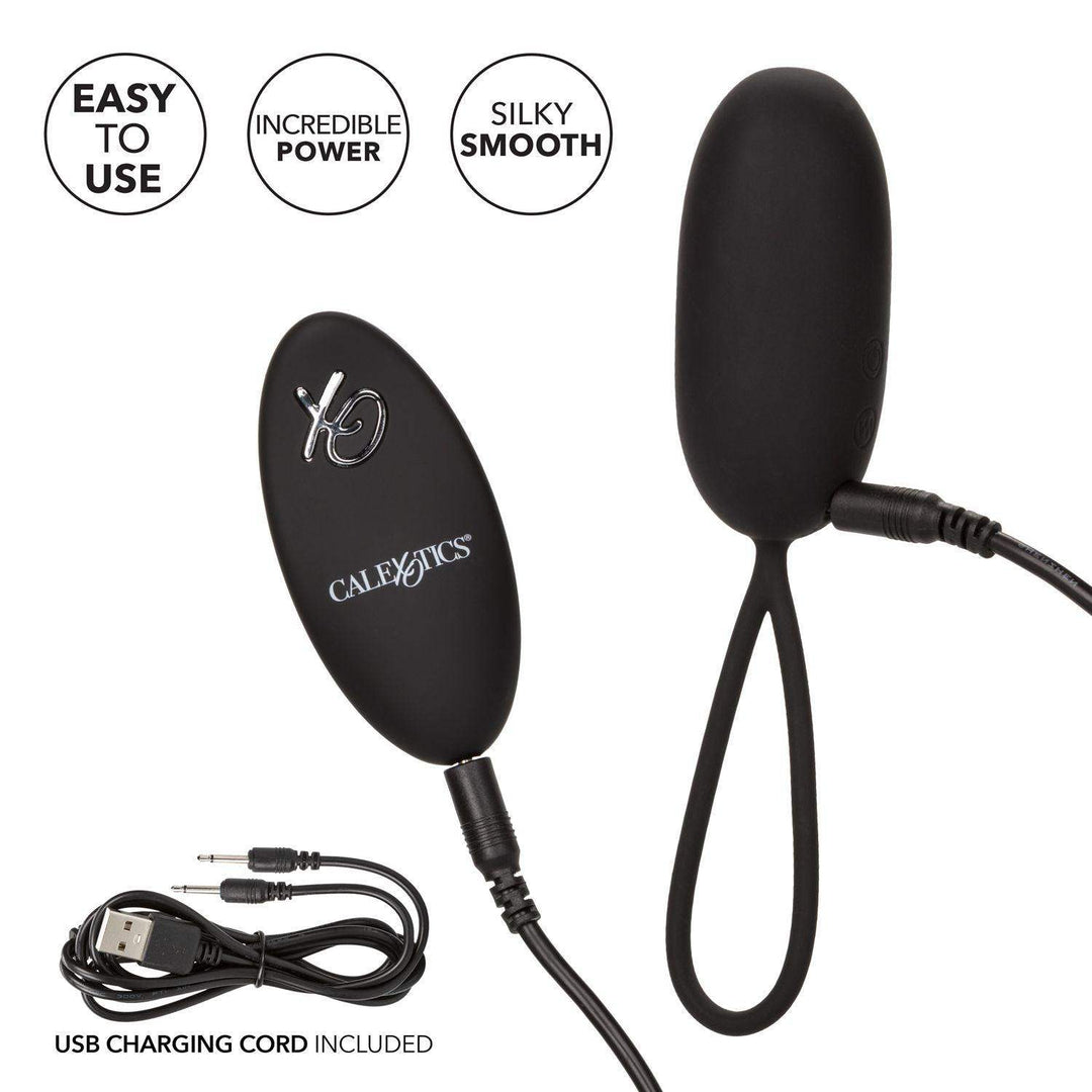 Silicone Remote Rechargeable Egg - Black - The Dildo Hub
