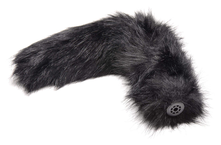 Small Anal Plug with Interchangeable Fox Tail - Black - The Dildo Hub