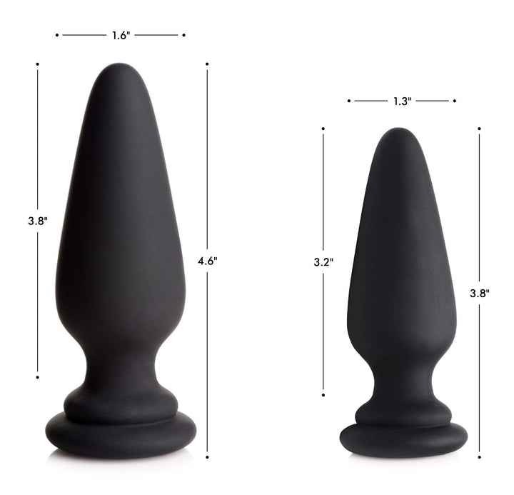 Small Anal Plug with Interchangeable Fox Tail - Black - The Dildo Hub