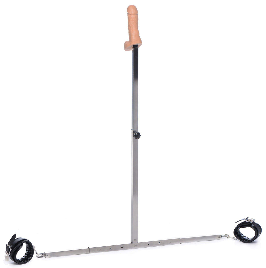 Squat Anal Impaler with Spreader Bar and Cuffs - The Dildo Hub