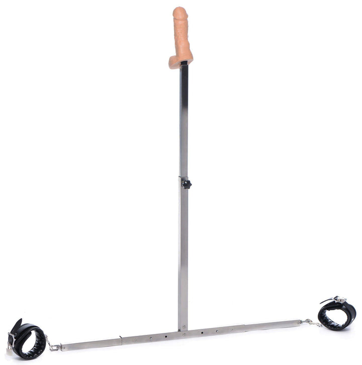 Squat Anal Impaler with Spreader Bar and Cuffs - The Dildo Hub