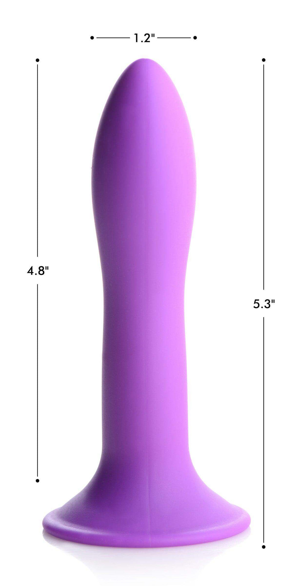 Squeezable Slender Dildo - Purple - The Dildo Hub