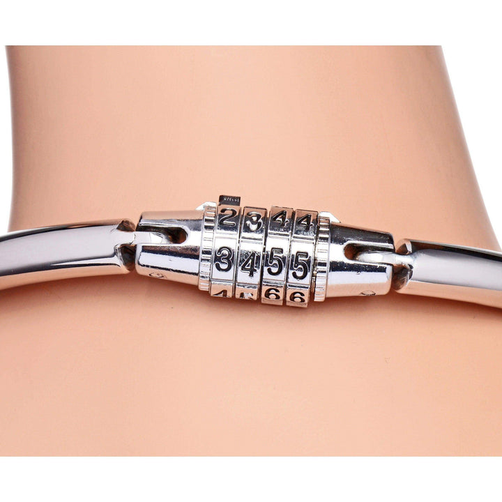Stainless Steel Combination Lock Slave Collar - The Dildo Hub